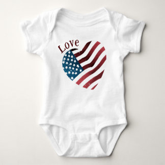 Body Love USA America Baby Jersey Bodysuit