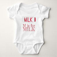 M est pour MILK Jug Bottle Foodie Alphabet ABC