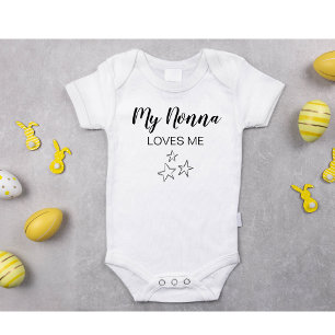 Body Ma Nonna m'aime Personnaliser Baby shower grand-mè