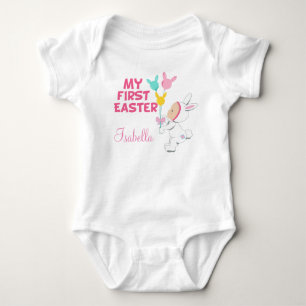 Body Ma première fille de Pâques rose personnalisée