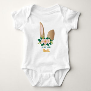 Body Ma première Pâques ! Porte-tête florale de lapin B