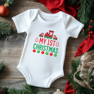 Body Ma première typographie de Noël Train mignon