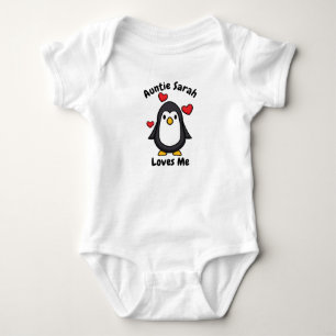 Body Ma tante personnalisée m'aime avec un pingouin