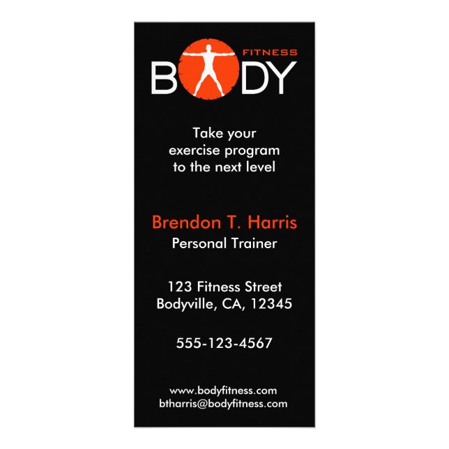 Body Madness Coach Fitness Instructor Rack Cards (Front)