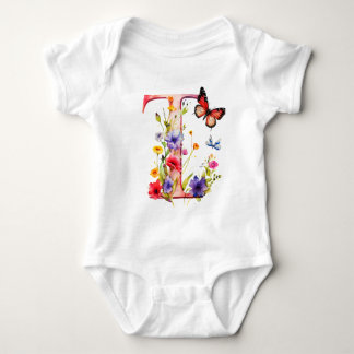 Body Magnifique Papillon de Fleur Sauvage Monogramme
