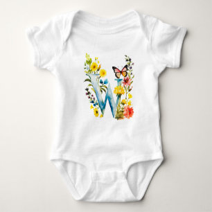 Body Magnifique Papillon de Fleur Sauvage Monogramme
