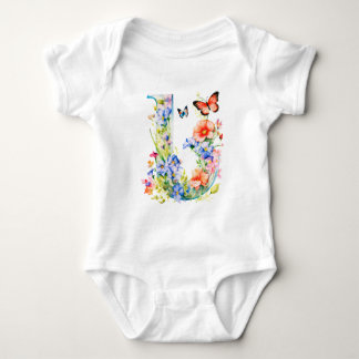 Body Magnifique Papillon de Fleur Sauvage Monogramme