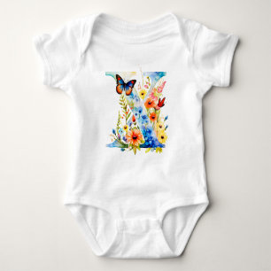 Body Magnifique Papillon de Fleur Sauvage Monogramme