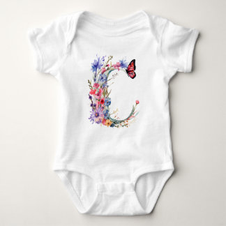Body Magnifique Papillon de Fleur Sauvage Monogramme