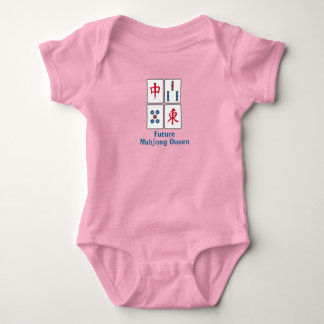 Body Mahjong Jeu Tiles Design Baby Shirt Bodysuit