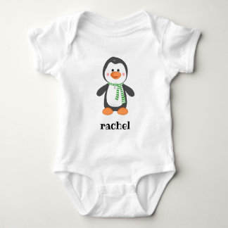 Body maillot bébé manchot de neige de noël