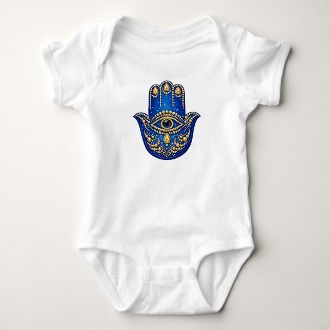 Body Main de Hamsa Amulette Protectrice Bébé (Devant)