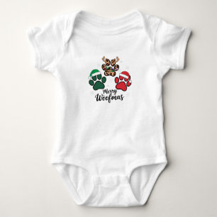 Body Maman Chien Noël Joyeux Woofmas Amoureux des Chien