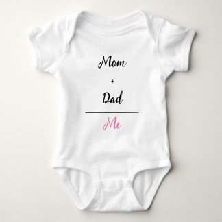 Body Maman + Papa = Moi Blanc Bébé Fille Bodysuit