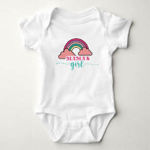 Body Mama's Girl Cute Baby Girl Rainbow typographie