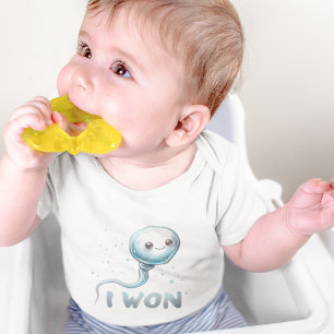Body manche long 'J'ai gagné' Sperm Cartoon Mignon