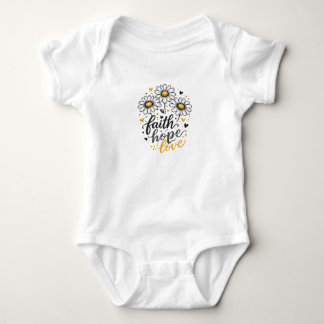 Body manche longue Faith, Hope, Love & Daisies