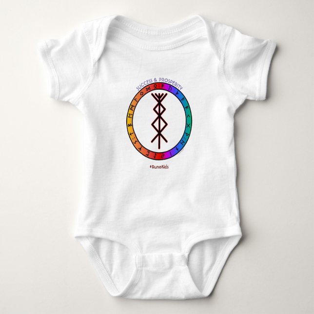 Body manchette bébé Bindrune Succès & Prospérité (Devant)