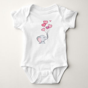 Body Manchot drôle & éléphant heureux avec Baby Ballons