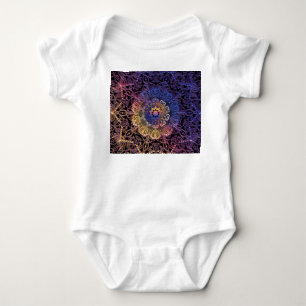 Body Mandala violet et jaune : dessin manuel