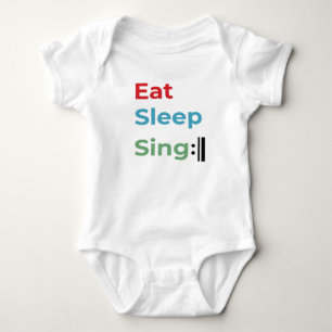 Body Mangez Sleep Chanter Répétez Musique Bodysuit bébé
