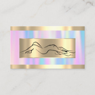 Body Massage SPA Wellness Code Logo Blue Pink Business Card