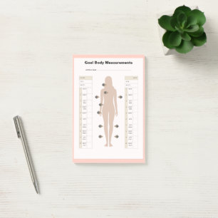 Body Measurement Tracker - Weight Loss Fitness  Post-it Notes
