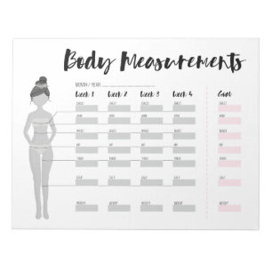 Body Measurements Tracker Notepad