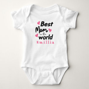 Body Meilleure mère du monde Personnalisé Nom Mignon