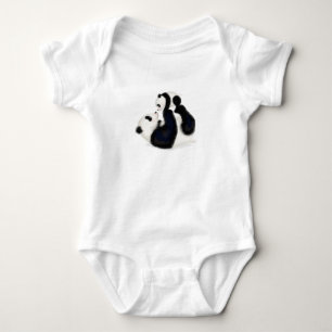 Body Mère et bébé panda, bijoux en un seul morceau