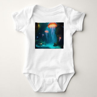 Body Mesmerizing Jellyfish T-Shirt - Dark Background Ar