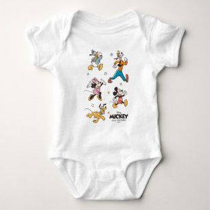 Body Mickey & Friends Rétro Étoiles et Rayures Graphiqu