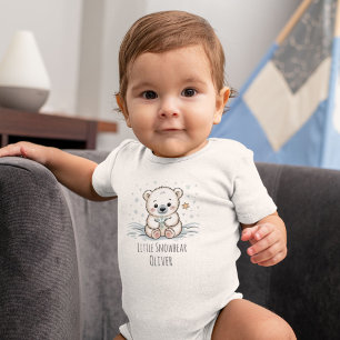 Body Mignon bébé ours d'hiver 