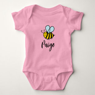 Body Mignon dessin animé d'abeille à miel personnalisé