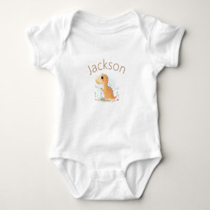 Body Mignon Douce Personnalisé Bébé Garçon Dinosaure