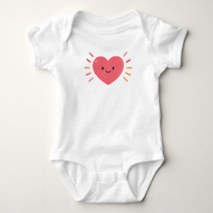 Body Mignon Kawaii Cœur Brillant Soleil Éclatant Sourir