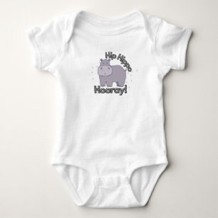 Body Mignonne, Drôle "Hip Hippo Hooray" Hippopotamus