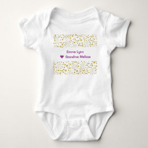 Body Mignonne Elegant Gold Stars Nom Love Grand-mère