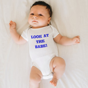 Body Mignonne et drôle Regardez la citation Bleue Bébé