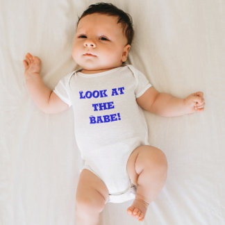 Body Mignonne et drôle Regardez la citation Bleue Bébé