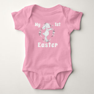 Body Mignonne Lapin De Pâques Lapin Rose Floral