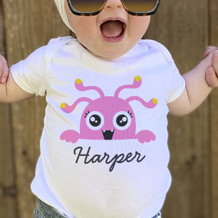 Body Mignonne Petit Monstre Girl Un Pièce Baby Bodysuit