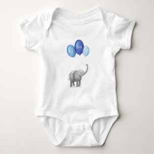 Body Mignonne tenue personnalisée pour bébé éléphant (b