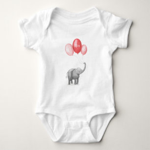 Body Mignonne tenue personnalisée pour bébé éléphant (r