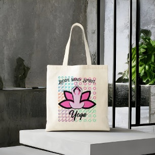 BODY MIND SPIRIT YOGA Mom Grocery Tote Bag