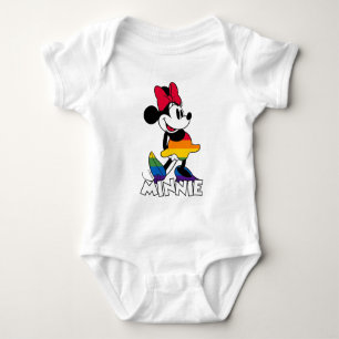 Body Minnie Classique Rayures Arc-en-ciel
