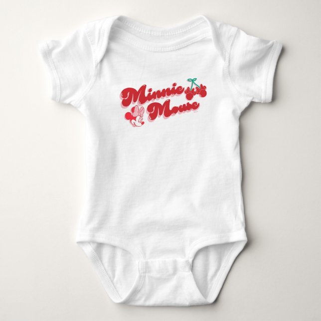 Body Minnie Mouse Cerise Douce Script (Devant)