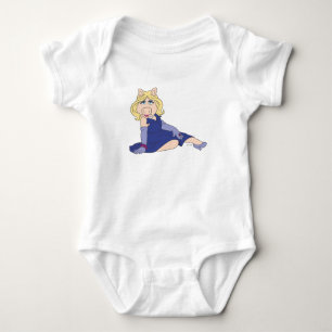 Body Miss Piggy en robe violette