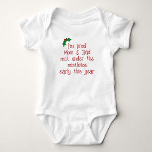 Body Mistletoe rouge et vert amusant Bodysuit bébé