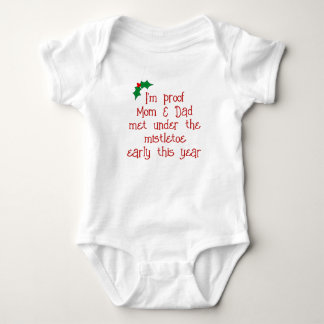 Body Mistletoe rouge et vert amusant Bodysuit bébé